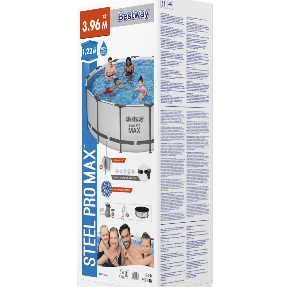 Poolpaket Bestway Steel Pro Max Ø3,96 m ClickConnect