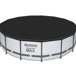 Poolpaket Bestway Steel Pro Max Ø4,57m Stålramspool Ovanmark med Filterpump