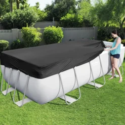 Poolöverdrag Bestway Flowclear PVC Svart 4,12 x 2,01 m Poolskydd