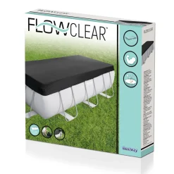 Poolöverdrag Bestway Flowclear PVC Svart 4,12 x 2,01 m Poolskydd