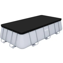Poolöverdrag Bestway Flowclear PVC Svart 4,12 x 2,01 m Poolskydd