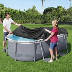 Poolöverdrag Bestway Flowclear PVC Svart 3.05 x 2 m Poolskydd