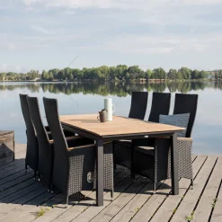 Positionsfåtölj Venture Home Padova Svart/Teak