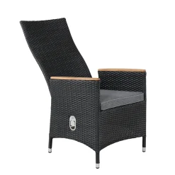 Positionsfåtölj Venture Home Padova Svart/Teak