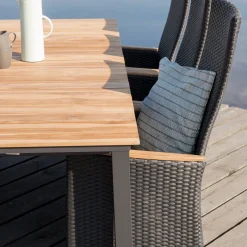Positionsfåtölj Venture Home Padova Svart/Teak
