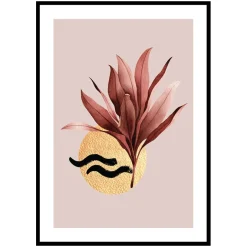 Poster Gallerix Abstract Leaves No1