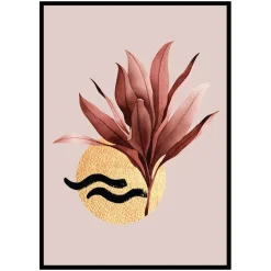 Poster Gallerix Abstract Leaves No1