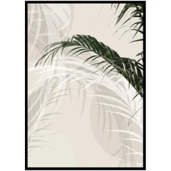 Poster Gallerix Abstract Palm Leaves No1
