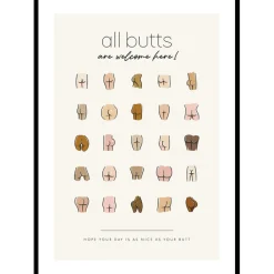 Poster Gallerix All Butts Are Welcome