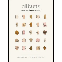 Poster Gallerix All Butts Are Welcome