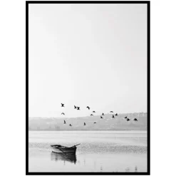 Poster Gallerix Birds over lake