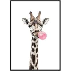 Poster Gallerix Bubblegum Giraffe 3169