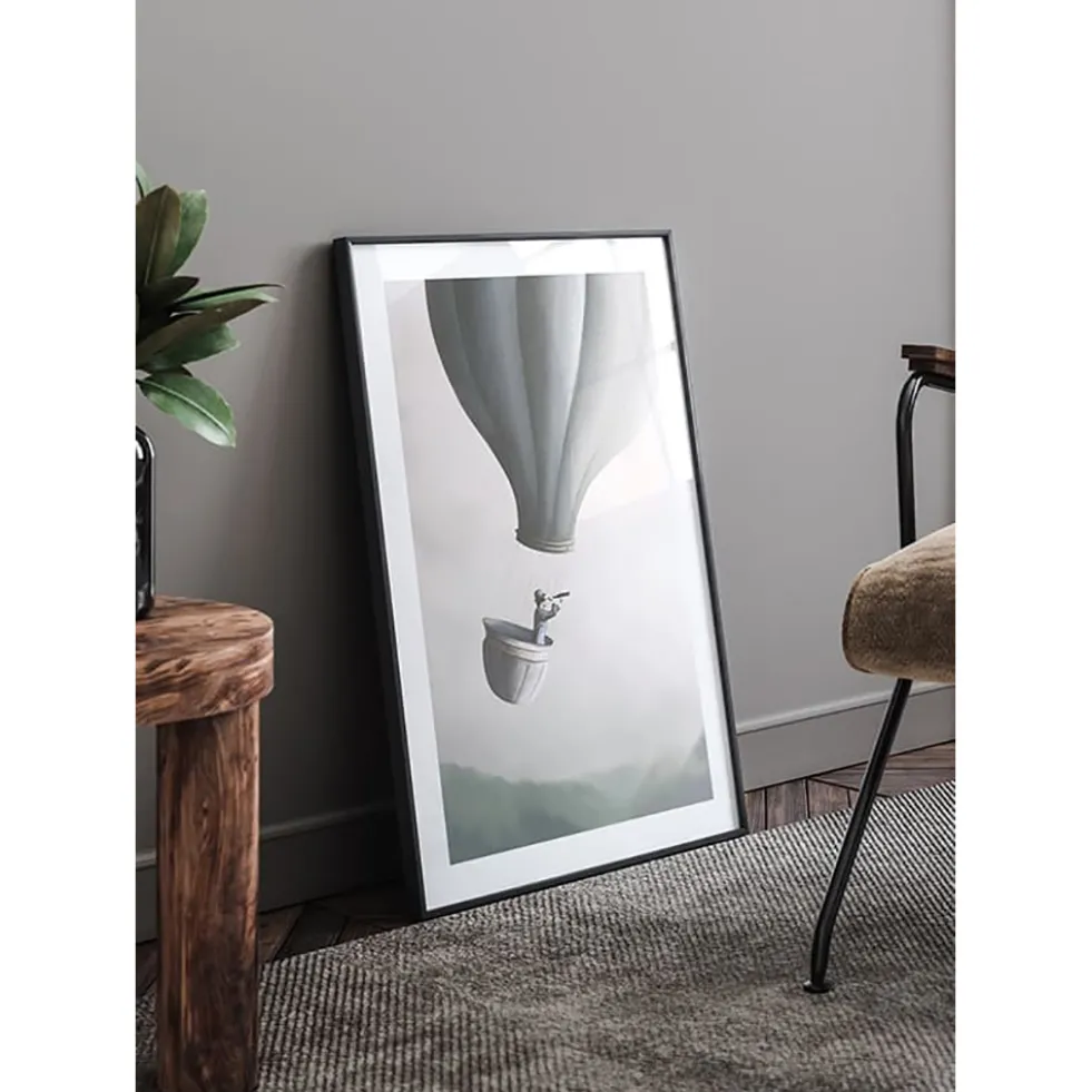 Poster Gallerix Flying With Hot Air Balloon