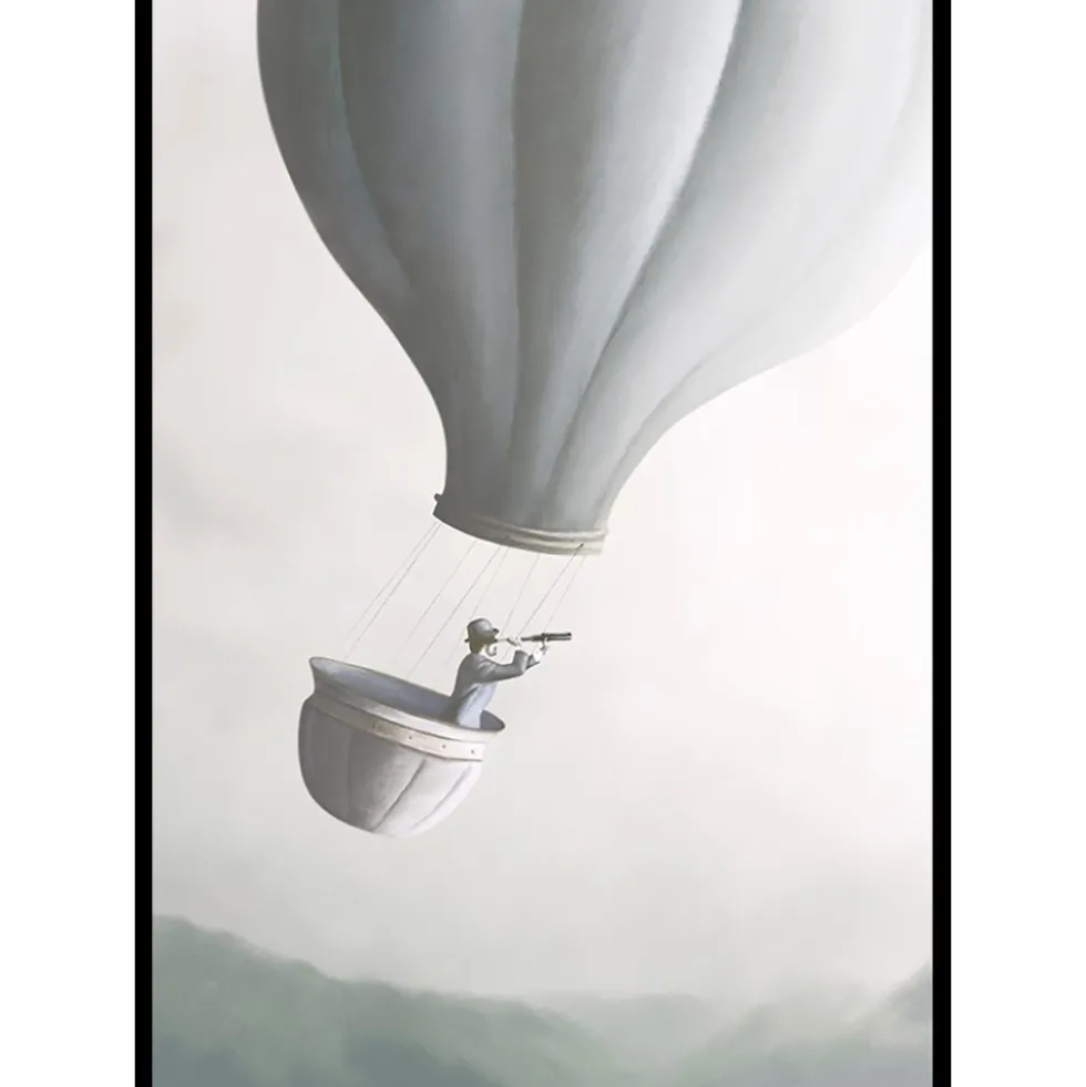 Poster Gallerix Flying With Hot Air Balloon