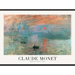 Poster Gallerix Impression Sunrise 1872 By Claude Monet