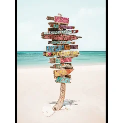 Poster Gallerix Paradise Point Signpost