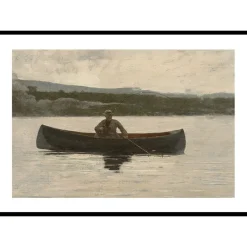 Poster Gallerix Playing A Fish By Winslow Homer