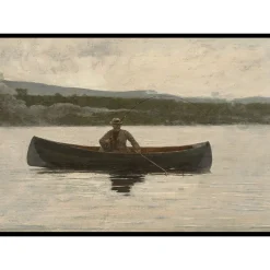Poster Gallerix Playing A Fish By Winslow Homer
