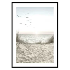 Poster Gallerix Seagulls Sandy Beach