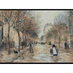 Poster Gallerix Street In Asnières By Jean-Franҫois Raffaëlli