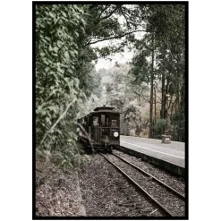 Poster Gallerix Train By Railroad