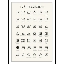 Poster Gallerix Tvättsymboler No2