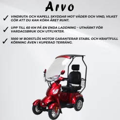 Promenadscooter Arvo P600 med Tak