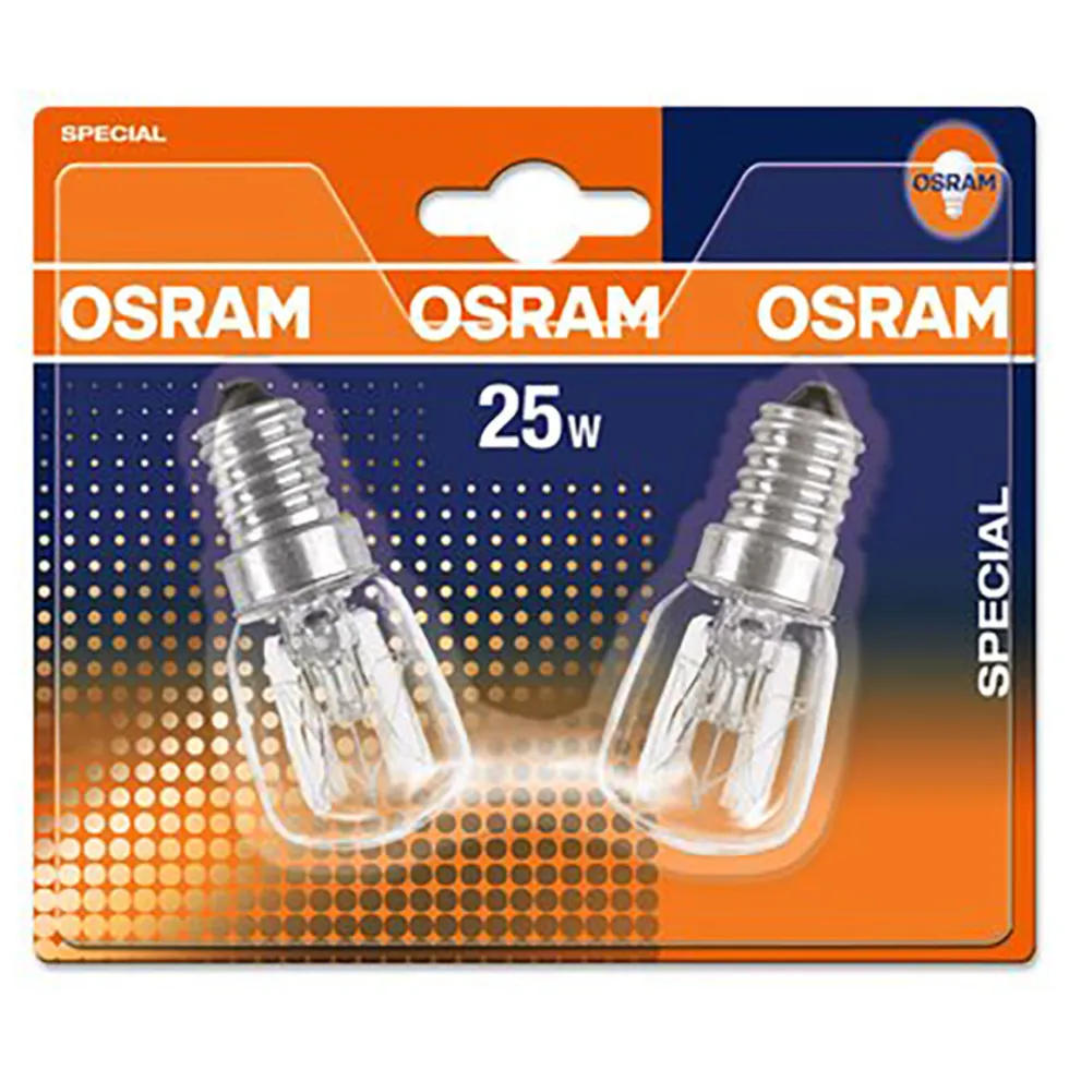 Päronlampa Osram 25W E14 Klar Sb-pack