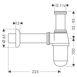 P-vattenlås Hansgrohe Standardmodell