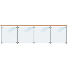 Räcke PLUS Höger 45 gr 6x3,6x197 cm