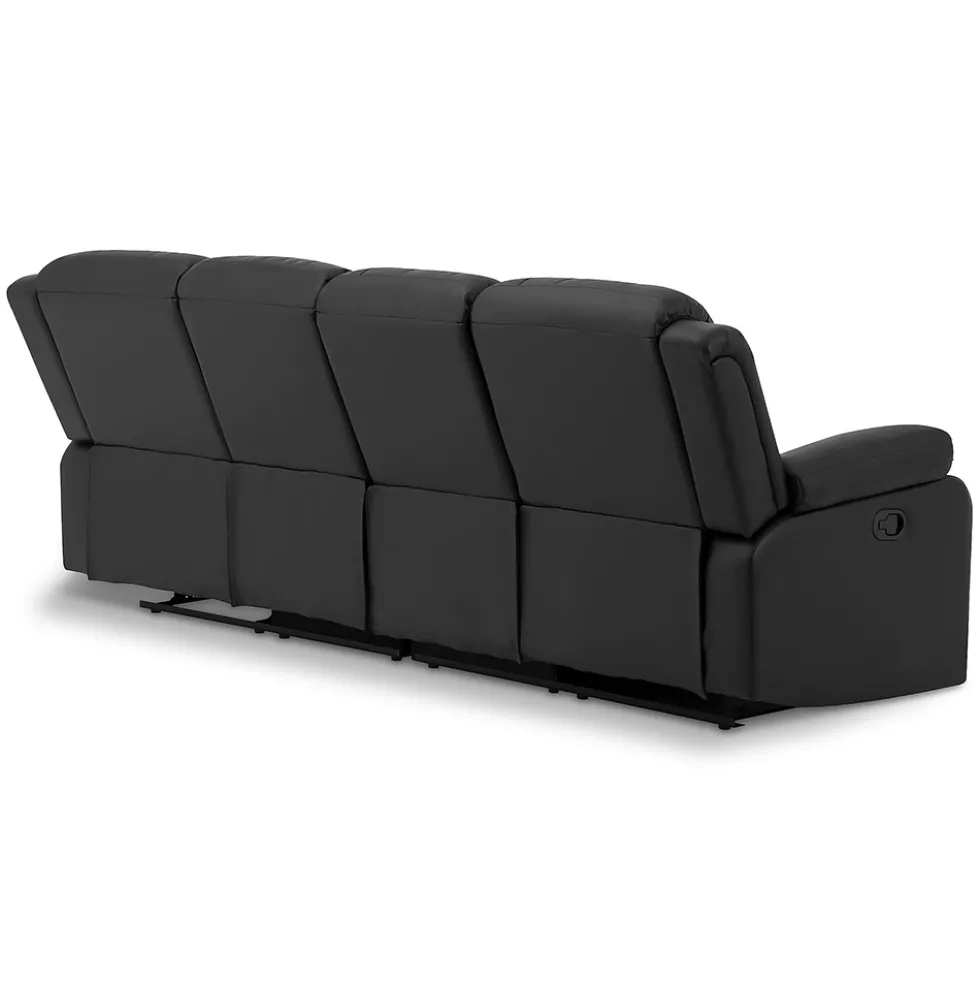 Reclinersoffa Bloomington Norbo 4-sitsSvart