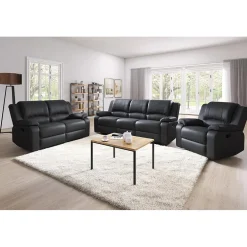 Reclinersoffa Bloomington Norbo 4-sitsSvart