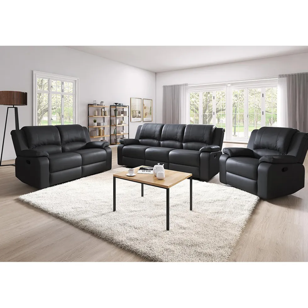 Reclinersoffa Bloomington Norbo 4-sitsSvart