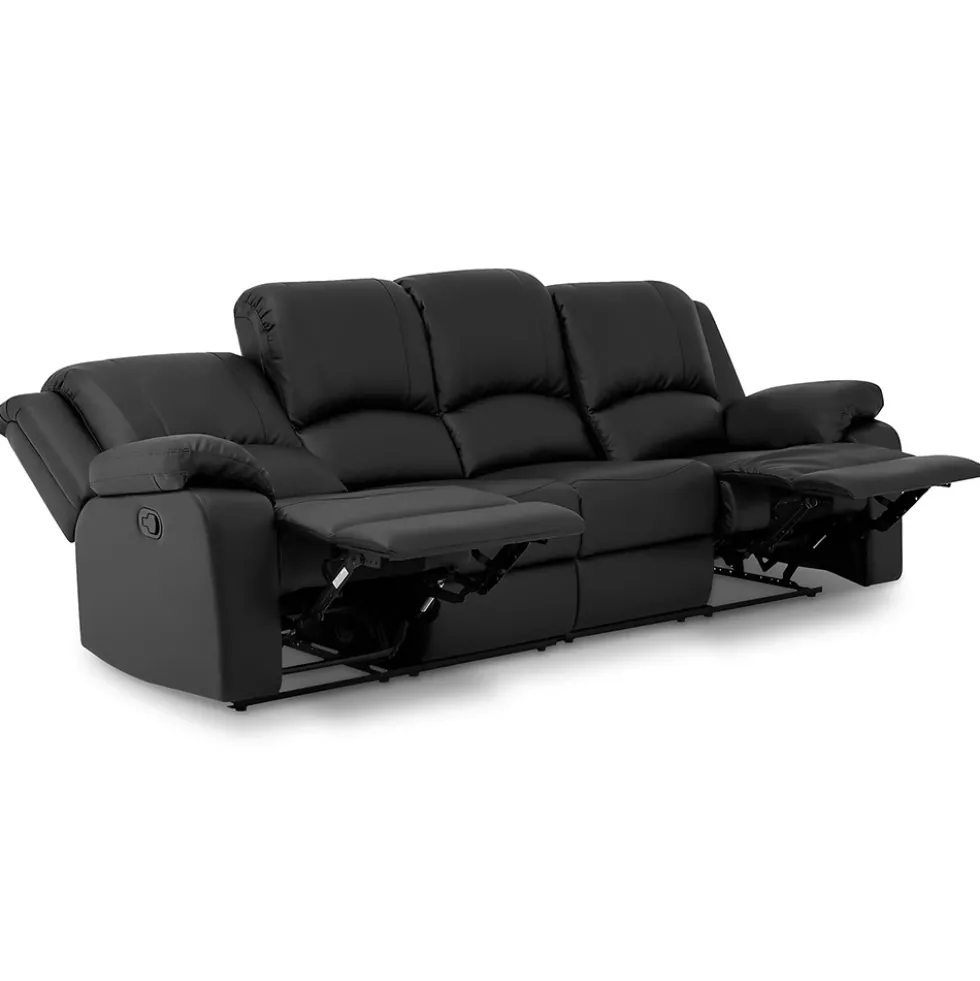 Reclinersoffa Bloomington Norbo 4-sitsSvart