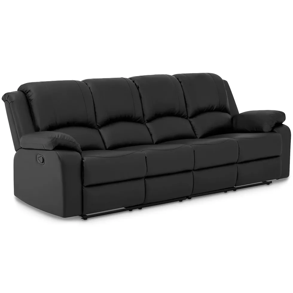 Reclinersoffa Bloomington Norbo 4-sitsSvart