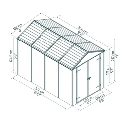 Redskapsbod Canopia by Palram Rubicon 5,6 m²