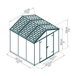 Redskapsbod Canopia by Palram Rubicon 5,4 m²