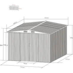 Redskapsbod Metalcraft 12,5 m² Förråd med Bas Svart
