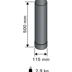 Rökrör Harvia Svart 0,5 m