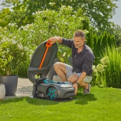 Robotgräsklippare Gardena Smart Sileno Free 800 Utan Slinga Paket Med Robothus