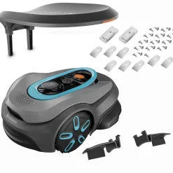 Robotgräsklippare Gardena Smart Sileno Sense 400 Utan Slinga Premiumpaket Med Robothus, Reservkniv & Borste