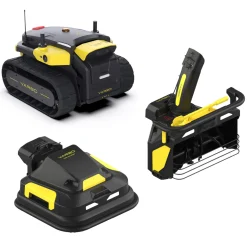 Robot Yarbo Core med Gräsklipparmodul och Snöslungemodul