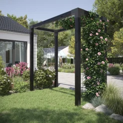Rosenportal PLUS inkl. Svart Stålspaljé