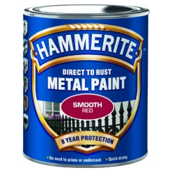 Rostskyddsfärg Hammerite Slätlack Röd 250ml