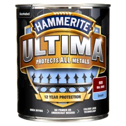 Rostskyddsfärg Hammerite Ultima Slätlack Röd 750ml
