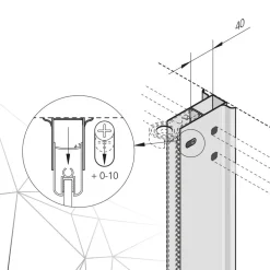 Rördragninsprofil Påbyggnad Bathlife Svart Aluminium