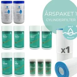 Årspaket 1 Swebad med Saltrening och 1 Cylinderfilter