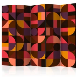 Rumsavdelare Arkiio Geometric Mosaic Red II 225x172 cm