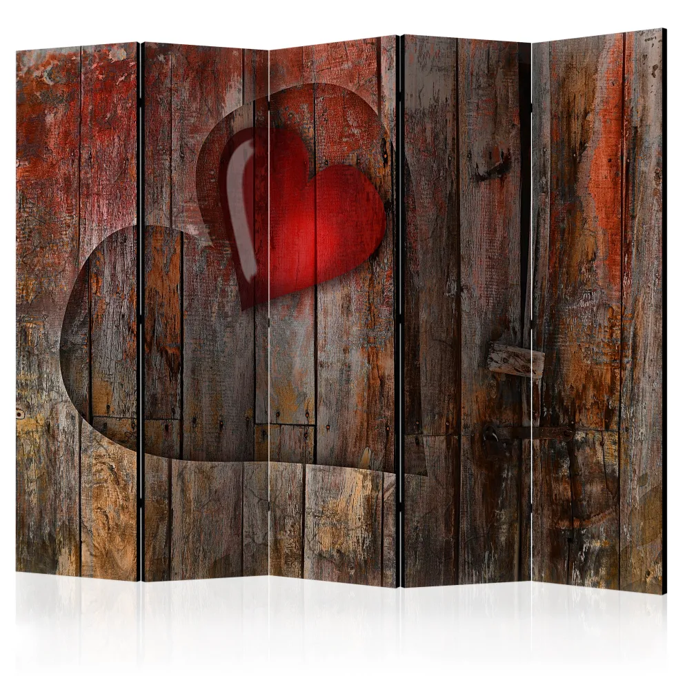Rumsavdelare Arkiio Heart on Wooden Background II 225x172 cm