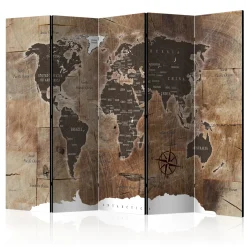 Rumsavdelare Arkiio Map on the Wood 225x172 cm